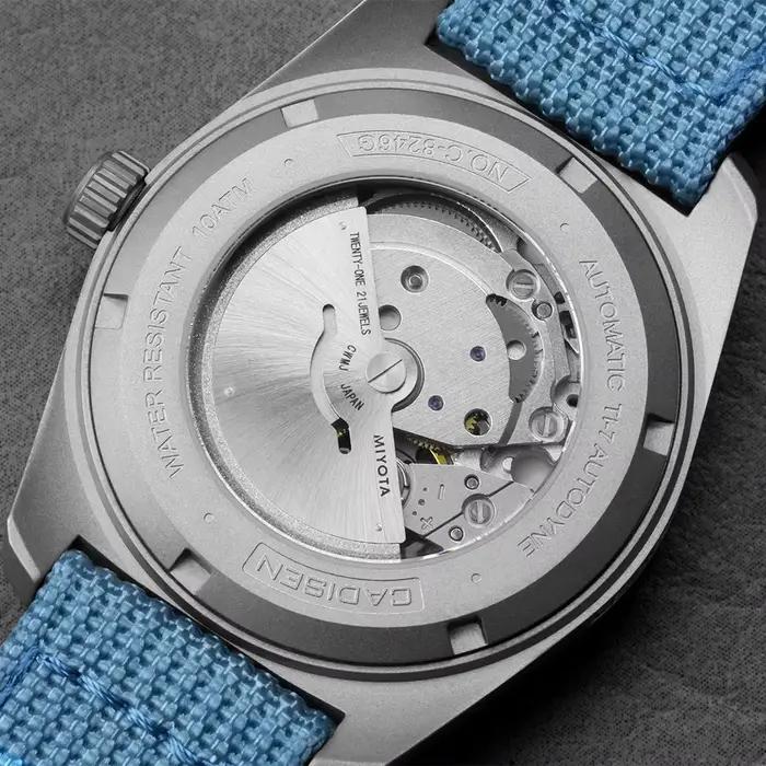 CADISEN TI-7 Autodyne montre-bracelet mécanique automatique en acier titane pour homme, MIYOTA 8215,