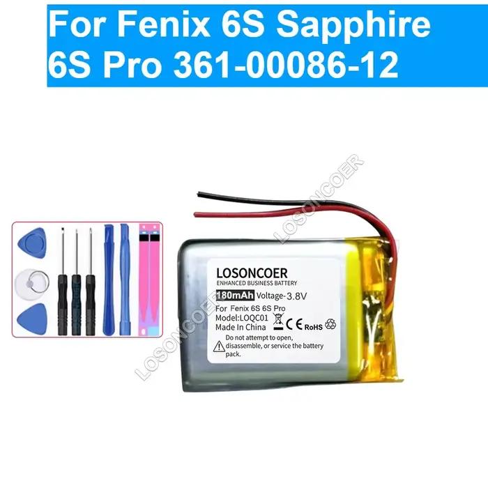 Batterie pour montre de sport Garmin Fenix 6 6S Sapphire 6X Pro Solar 361-00126-00 361-00086-11 361-