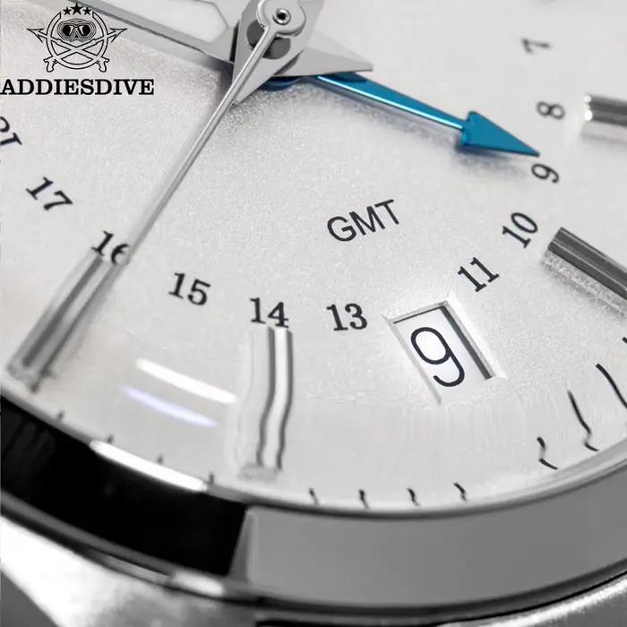 ADDIESDIVE 36mm montre analogique pour hommes GMT 515-24H montre BGW9 lumineux 100m étanche en acier