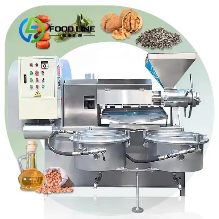 Machine d'extraction d'huile automatique commerciale pour palme, arachide et graines de lin