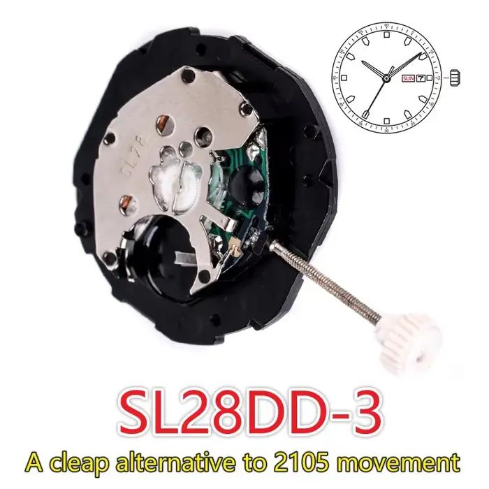 Sunon SL28DD-3H mouvement à Quartz calendrier à trois aiguilles affichage de la Date abordable durée