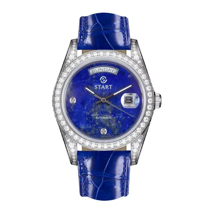 【START】Lapis Lapis Montre Homme Diamant Montre Étanche Date Jour Fonction Montre Mécanique Automatiq