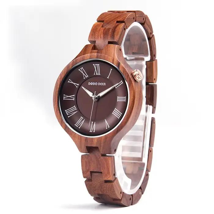 DODO DEER-Montres-bracelets à quartz en bois pour femmes, marque de luxe, haute qualité, cadeau de f