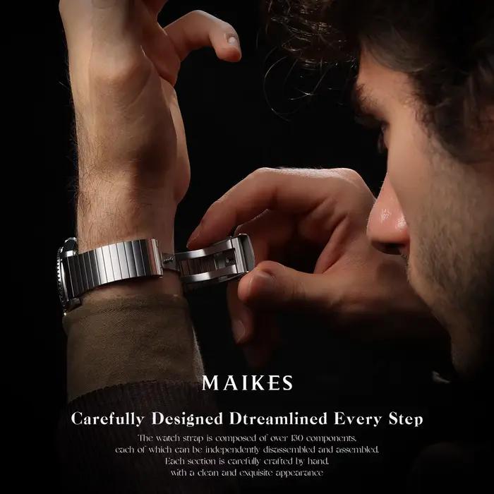 MAIKES S900 Clean Link – Bracelet de montre en acier inoxydable 316L