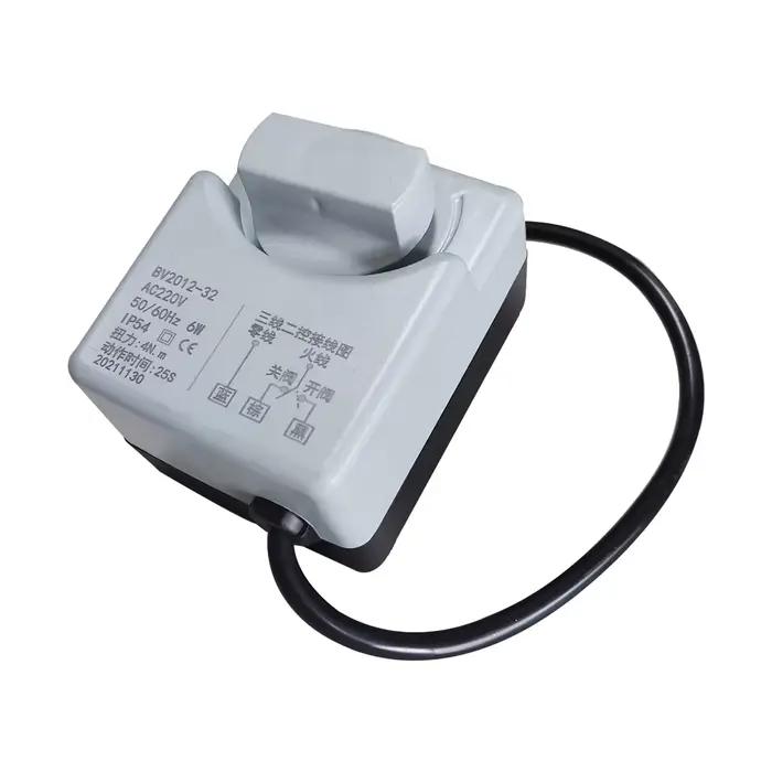 Actionneur de vanne électrique 220V avec 3 fils, commande de vanne motorisée avec mode manuel pour système de chauffage et de refroidissement
