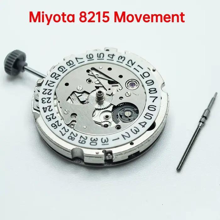 Mouvement automatique LUXROG Miyota 8215 avec 21 bijoux pour homme et femme occasions spéciales alliage de titane roue de date blanche