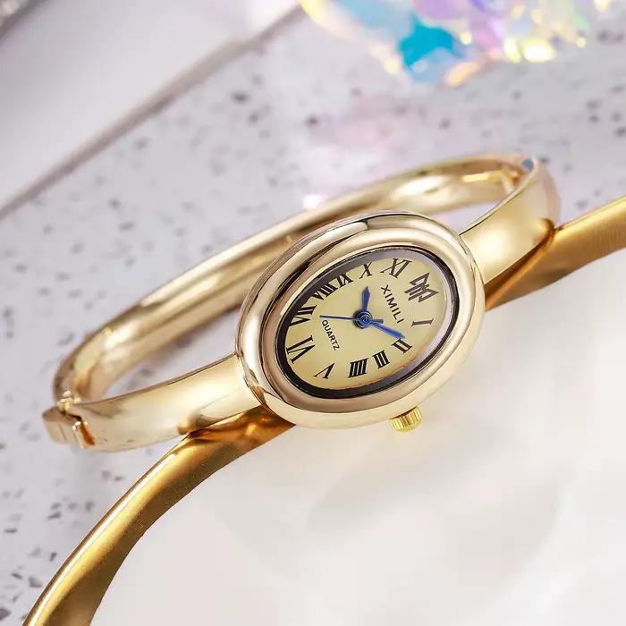 Marque de luxe femmes montre à Quartz dames mode or acier montres robe fille horloge Relogio Feminino livraison directe cadeaux
