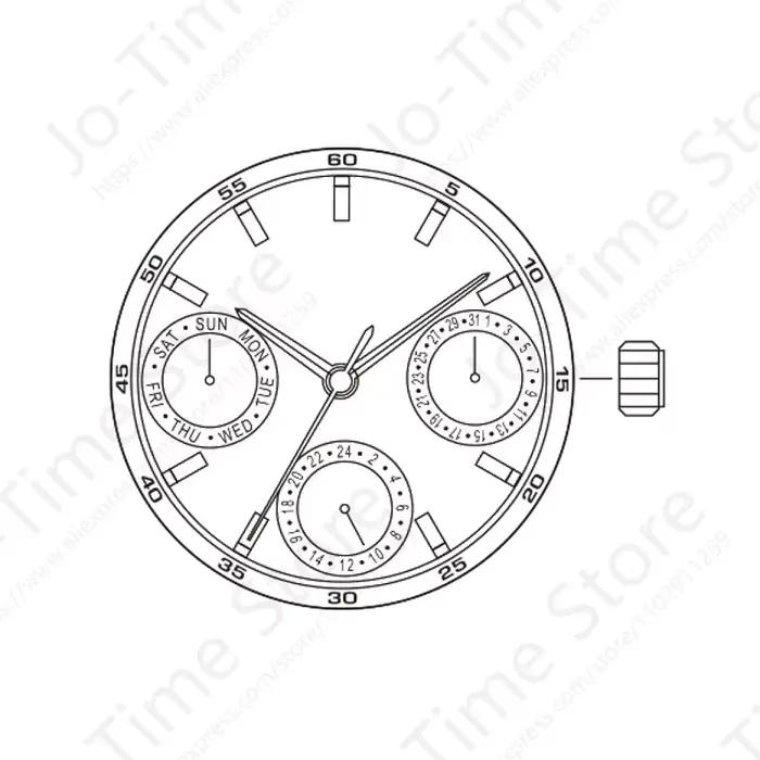 Pièces de mouvement de montre à quartz japonais MIYOTA 6P29