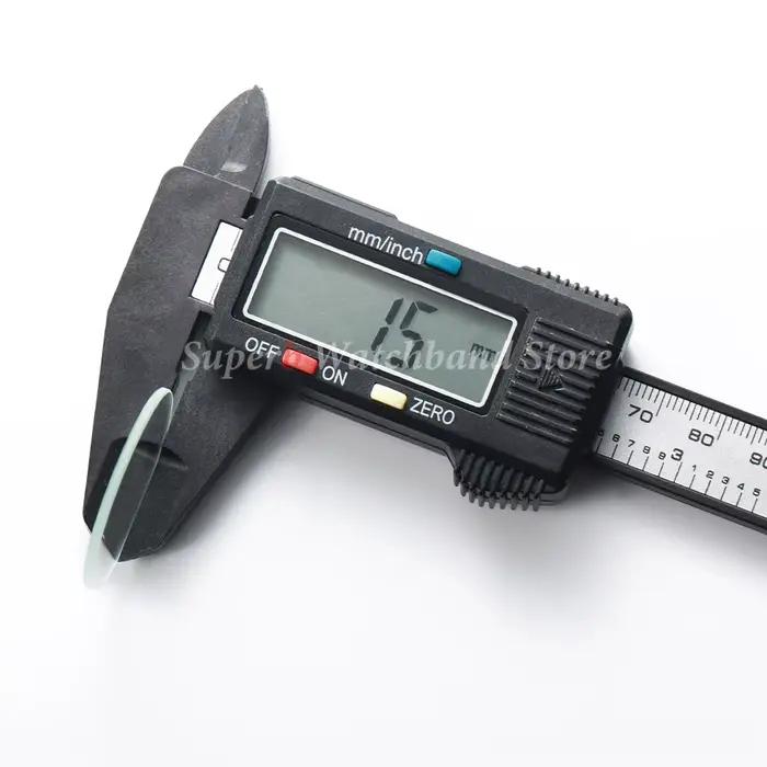 Miroir en verre trempé résistant aux rayures pour montres intelligentes, diamètre 28mm-38mm, couleur argent, beige, bleu, brun, gris, glacé, ivoire, jaune, kaki, lumineux, or, orange