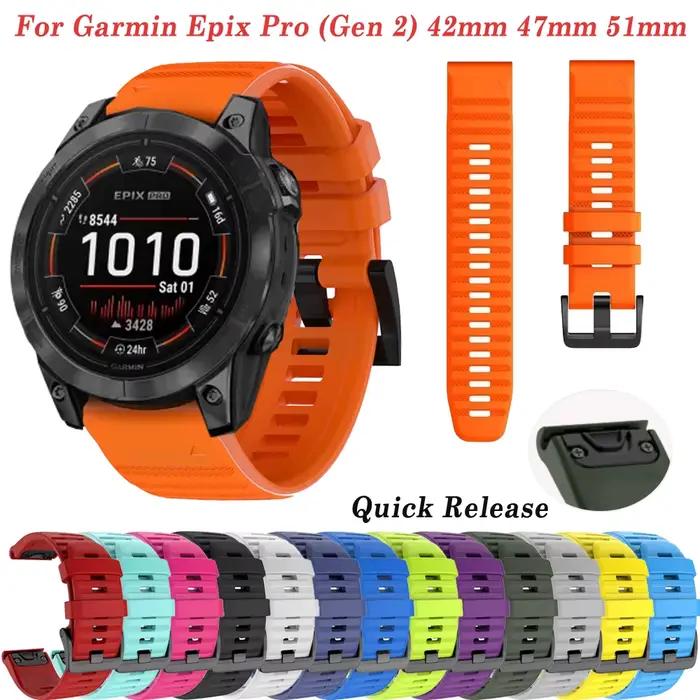 Epix Pro Gen 2 51MM 47MM 42MM Bracelet en Silicone pour Garmin Fenix 7S 7 7X Pro 5X 5 5S Plus 6S 6X Bracelet de montre intelligente Easyfit