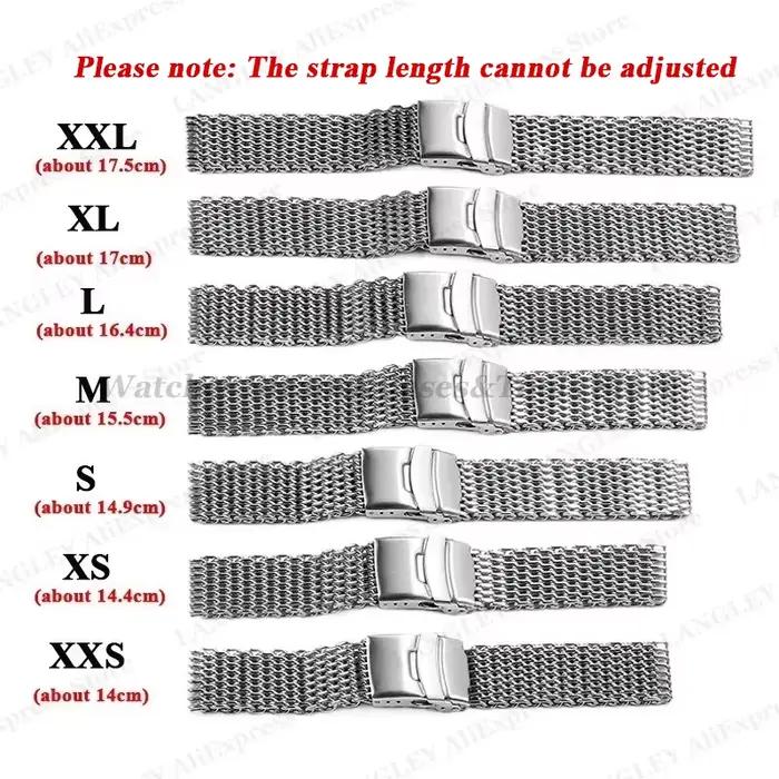 Bracelet de montre requin 4.0mm d'épaisseur pour Seiko pour Omega 18mm 20mm 22mm 24mm bracelet en acier massif maille Sport plongée bracelet de montre de luxe