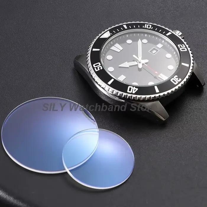 Verre de montre double dôme AR bleu transparent