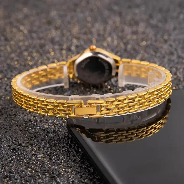 Montre-Bracelet en or pour femmes, mode élégante, petit cadran, alliage, Quartz, montre de luxe pour dames, horloge cadeau Reloj Mujer