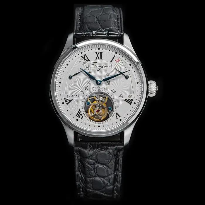 Montres-bracelets pour hommes Sugess Tourbillon