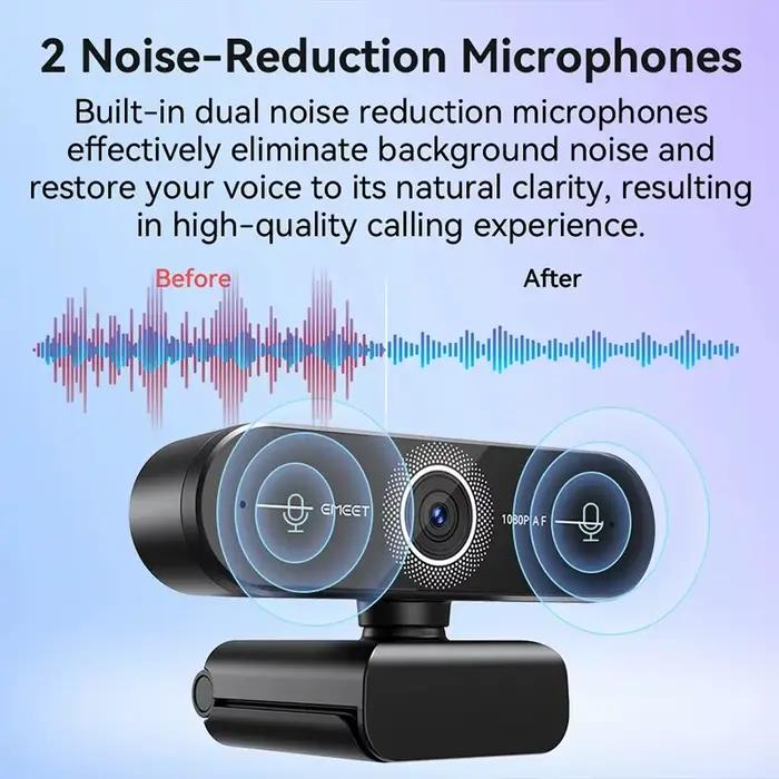 Webcam 4K avec autofocus, caméra Web 1440P 2K, 1080P 60fps, EMEET C60E, caméra USB 4K pour ordinateur, pour streaming/appels vidéo/réunions en ligne