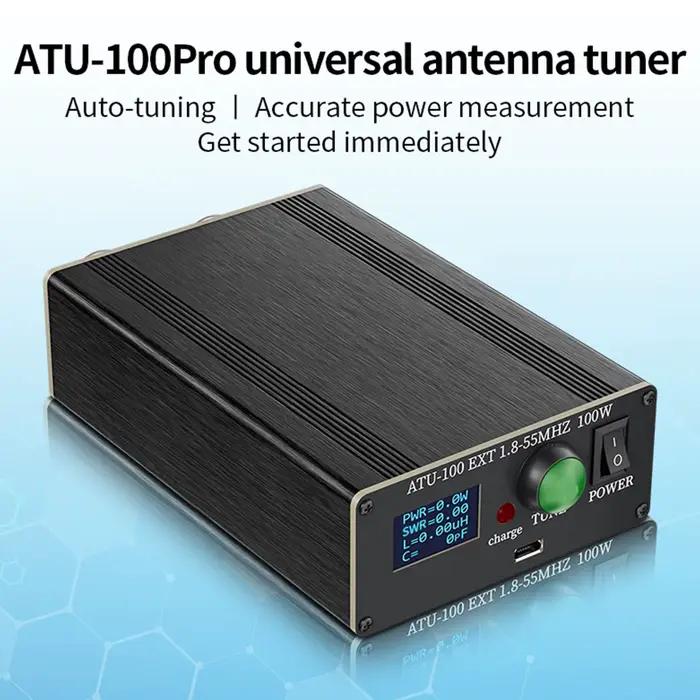Tuner d'antenne automatique ATU-100 Pro+ 1,8-55 MHz, tuners d'antennes multifonctions, tuner d'antenne HF portable, interface de charge USB