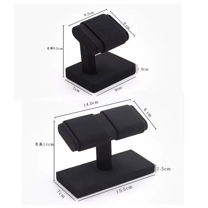 Support de Présentation pour Montres en Velours Noir