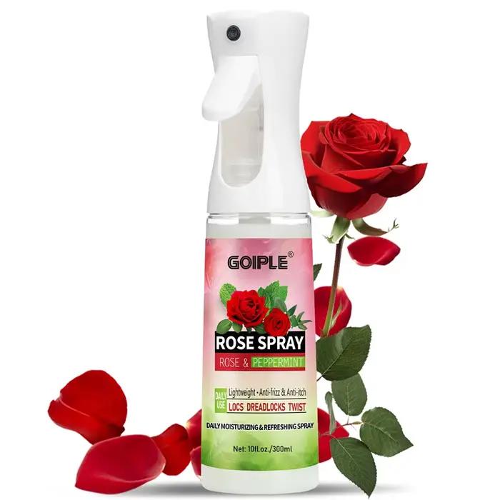 Vaporisateur d'eau de rose, hydratant, nourrissant, apaisant pour le cuir chevelu, revitalisant anti-frisottis, ajout de brillance et d'odeur, produit de soin des cheveux