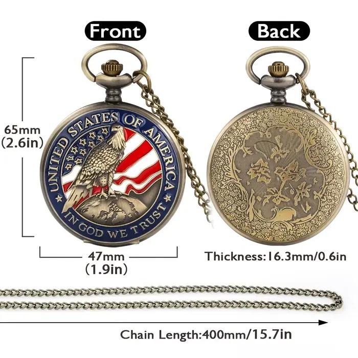Montre de Poche Américaine en Bronze Antique