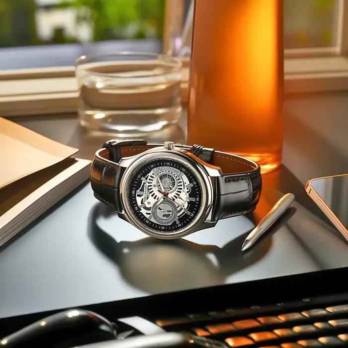 Montre pour homme, montre à quartz classique simple et élégante