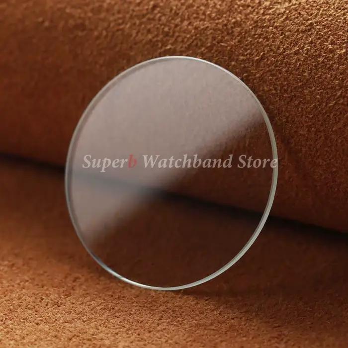 Miroir en verre trempé résistant aux rayures pour montres intelligentes, diamètre 28mm-38mm, couleur argent, beige, bleu, brun, gris, glacé, ivoire, jaune, kaki, lumineux, or, orange