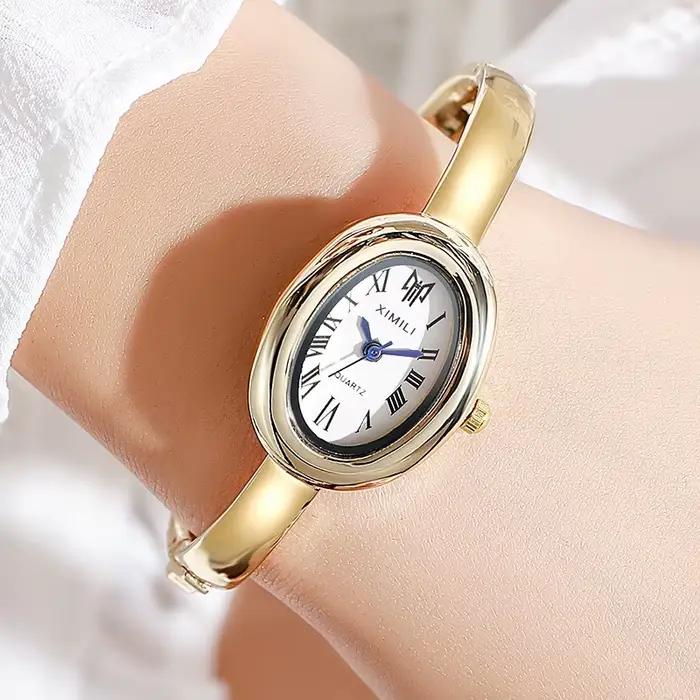 Marque de luxe femmes montre à Quartz dames mode or acier montres robe fille horloge Relogio Feminino livraison directe cadeaux