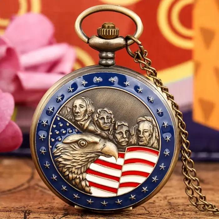 Montre de Poche Américaine en Bronze Antique