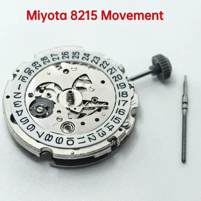 Mouvement automatique LUXROG Miyota 8215 avec 21 bijoux pour homme et femme occasions spéciales alliage de titane roue de date blanche
