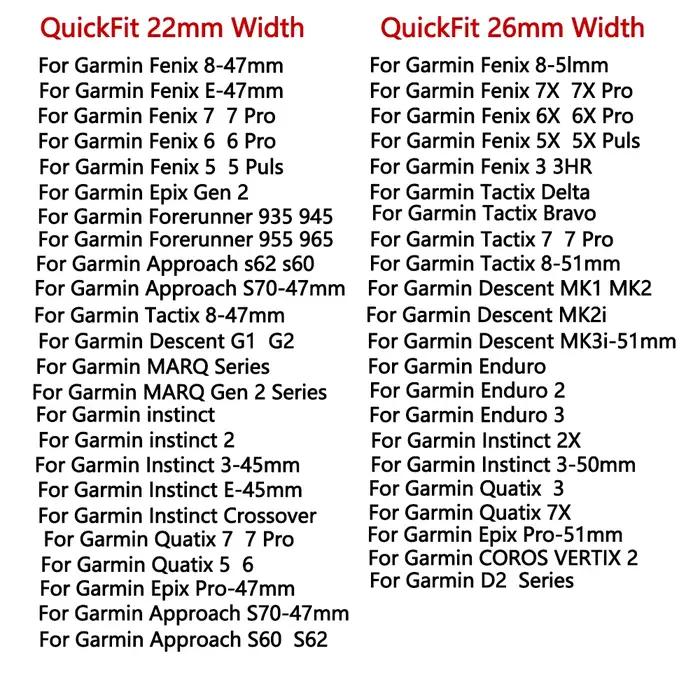 Bracelet de montre en métal pour Garmin Epix Gen 2 Tactix 7X Pro Mk1 Mk2i, Bracelet en acier inoxydable Fenix 6 6X Pro 5 5X 7 22mm 26mm