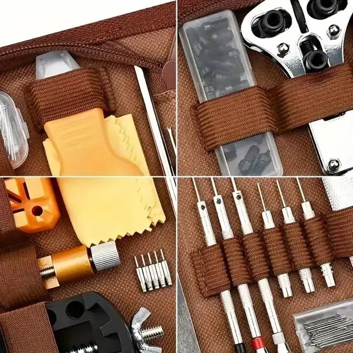 Kit de réparation de montres 168 pièces tiges d'ouverture démontage boîtiers réparation montres passionnés horlogers amateurs horlogerie montres occasions spéciales