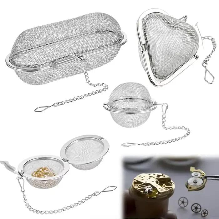 Panier de nettoyage en acier inoxydable avec technologie ultrasonique pour horlogers et réparateurs bijoux montres lunettes
