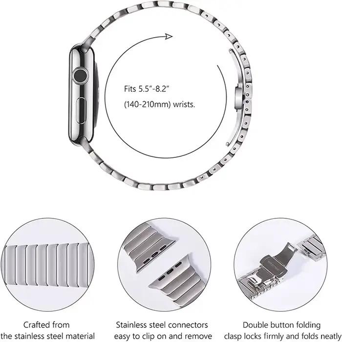 Bracelet en titane pour Apple Watch Ultra 3 2 49mm 11 10 46mm 9 8 7 5 4 3 SE 44mm 45mm acier inoxydable pour iWatch métal unisexe occasions spéciales