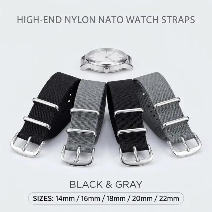 Bracelet de montre NATO vintage 14/16/18/20/22 mm