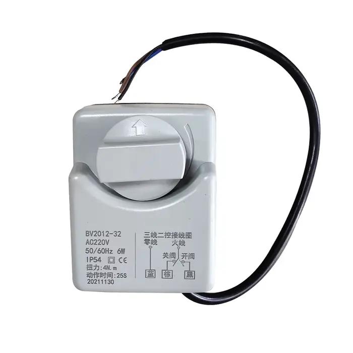 Actionneur de vanne électrique 220V avec 3 fils, commande de vanne motorisée avec mode manuel pour système de chauffage et de refroidissement