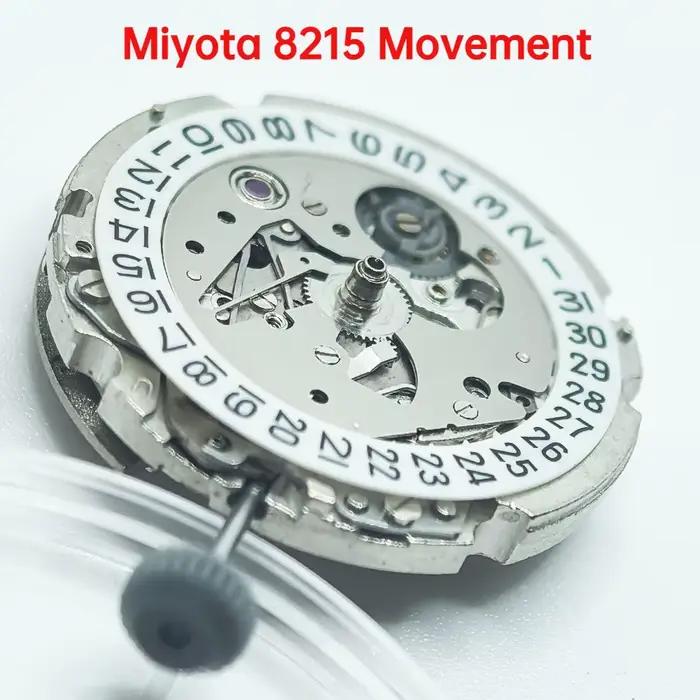 Mouvement automatique LUXROG Miyota 8215 avec 21 bijoux pour homme et femme occasions spéciales alliage de titane roue de date blanche