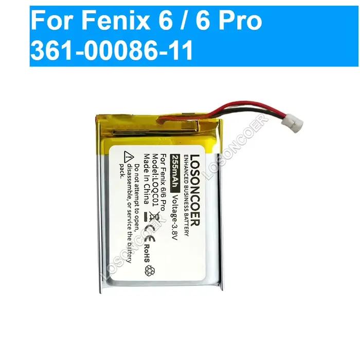 Batterie pour montre de sport Garmin Fenix 6 6S Sapphire 6X Pro Solar 361-00126-00 361-00086-11 361-00086-12