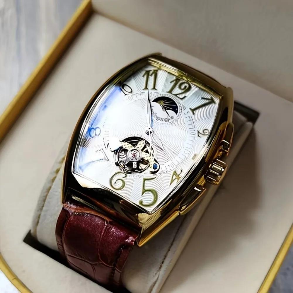 Nouvelle montre mécanique pour homme, montre squelette entièrement automatique, montre homme étanche