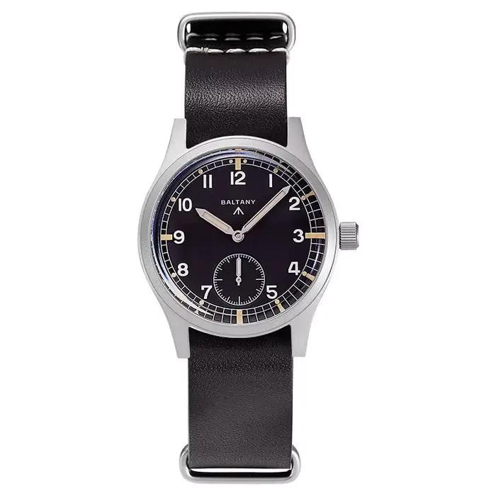 Montre militaire rétro Baltany S2019 D12 WWII, montre à quartz pour homme de 36 mm, étanche à 100 m,