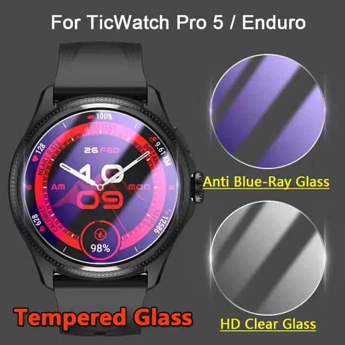 Protecteur d'écran pour montre intelligente TicWatch Pro 5 / Enduro 2.5D 9H, Film avant en verre tre