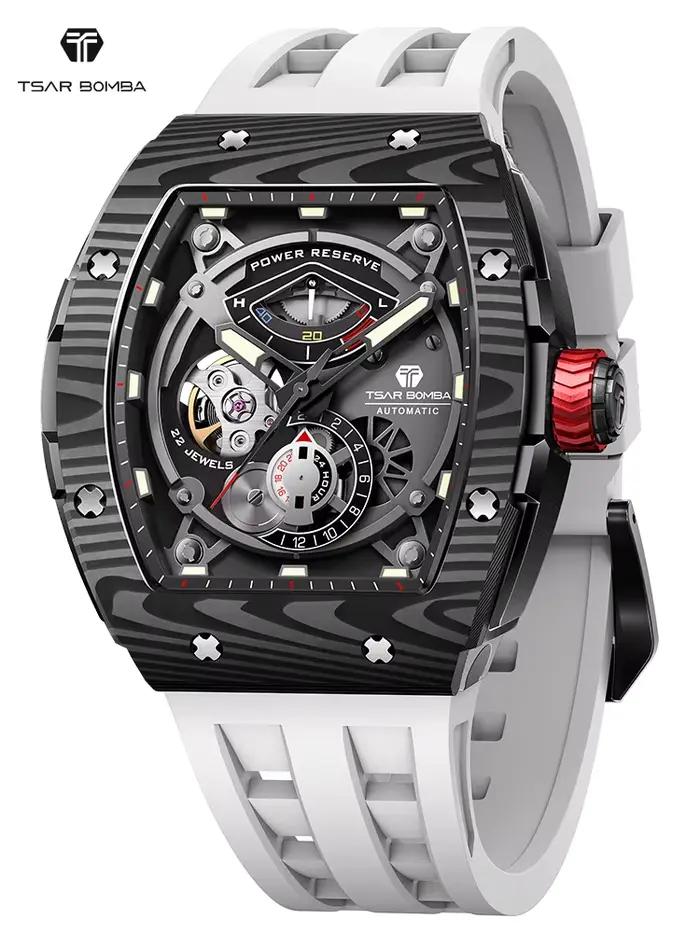 TSAR BOMBA-Montre-Bracelet Mécanique existent en Fibre de Carbone pour Homme