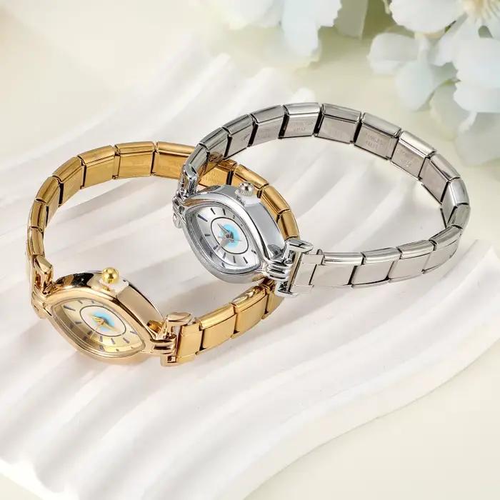 Montre carrée en acier inoxydable pour hommes et femmes