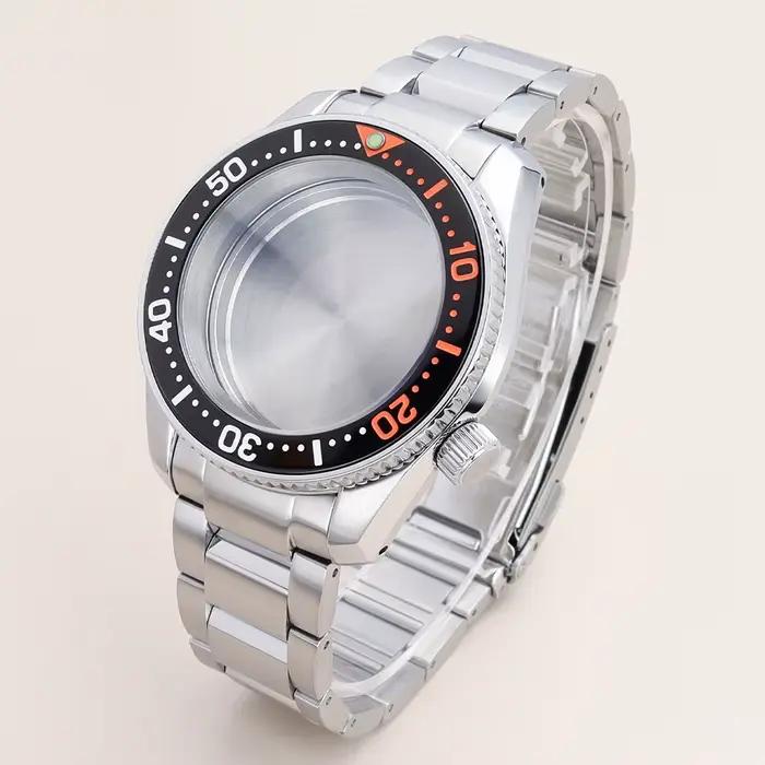 Boîtier de montre en acier argenté 42mm, cristal saphir pour Mod SPB185/SPB187J1 Seiko NH35 NH36 NH3