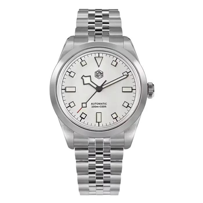 San Martin – montre automatique pour hommes, 38MM, mécanique, miroir saphir, étanche à 100M, BGW-9,