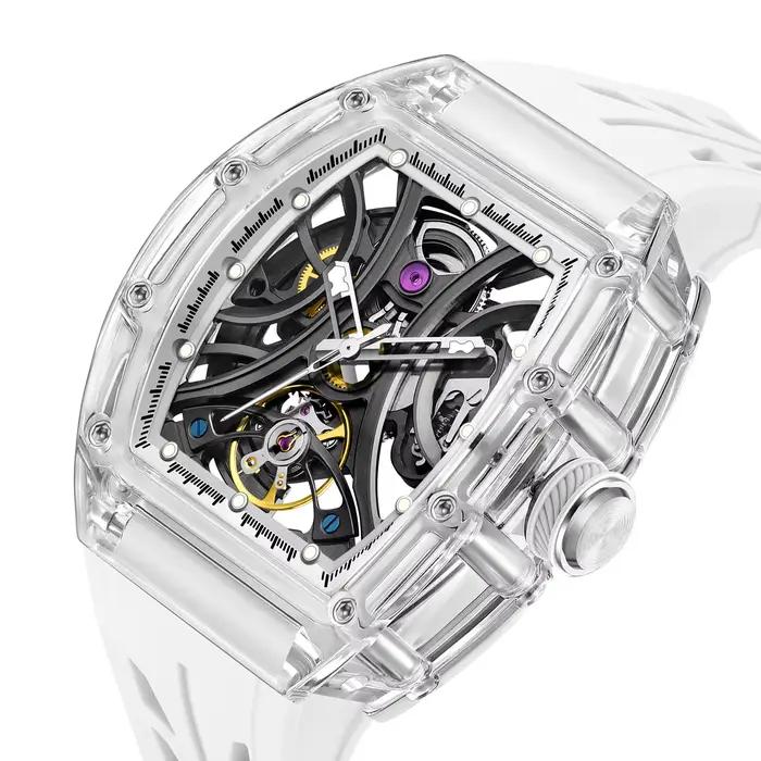 Montre Daniel Gorman Automatique Acier Inoxydable Bracelet Silicone Occasions Spéciales Activités Sportives Mode Casual Hommes
