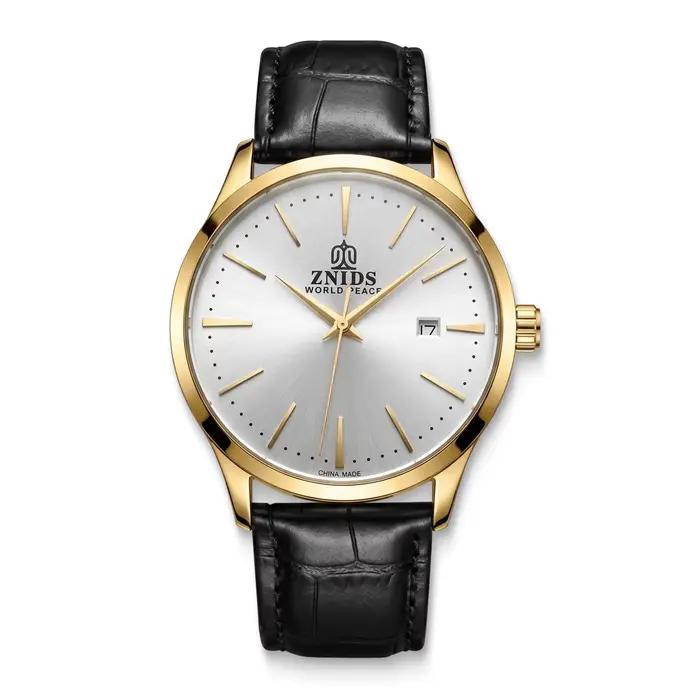 Montre-bracelet mécanique pour homme, très élégante et simple, avec mouvement automatique, design aj