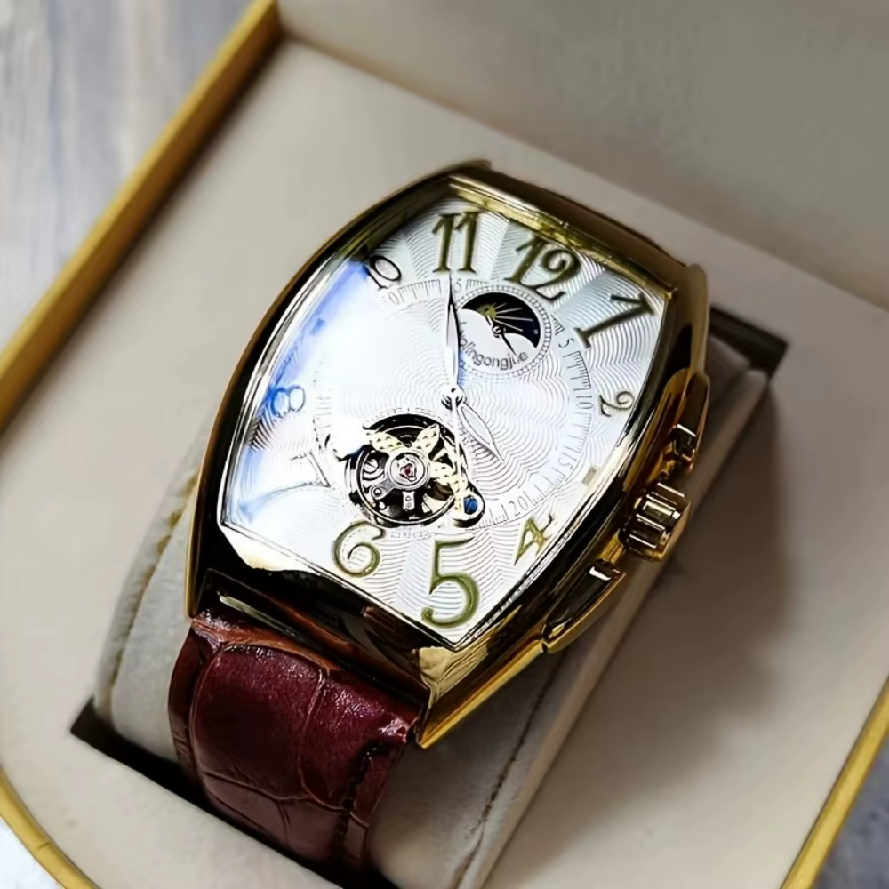 Nouvelle montre mécanique pour homme, montre squelette entièrement automatique, montre homme étanche