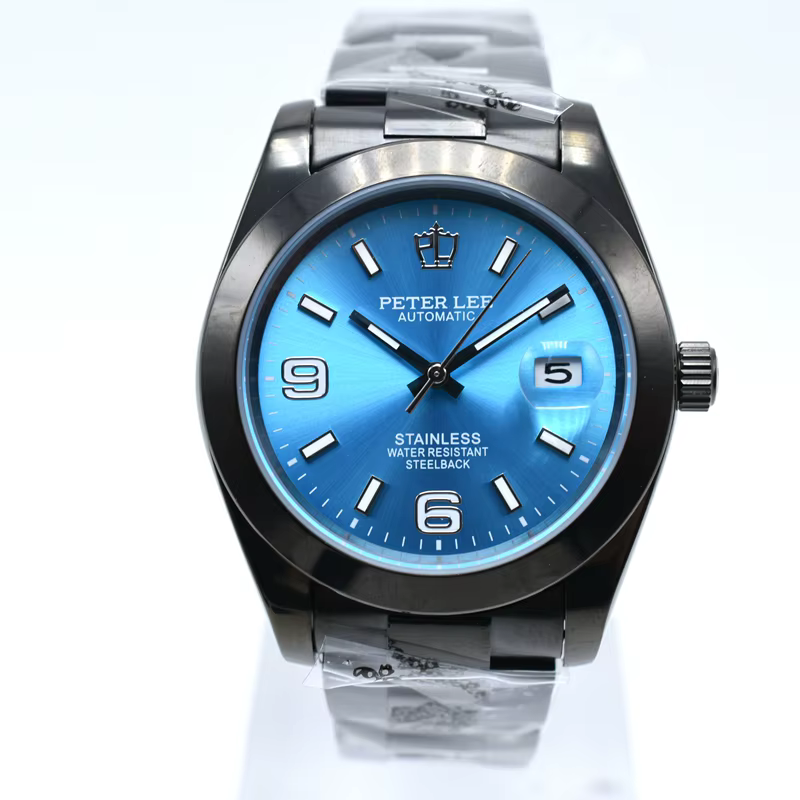 Vintage Explorer marque de luxe montres automatiques pour hommes en acier inoxydable montre noire mo