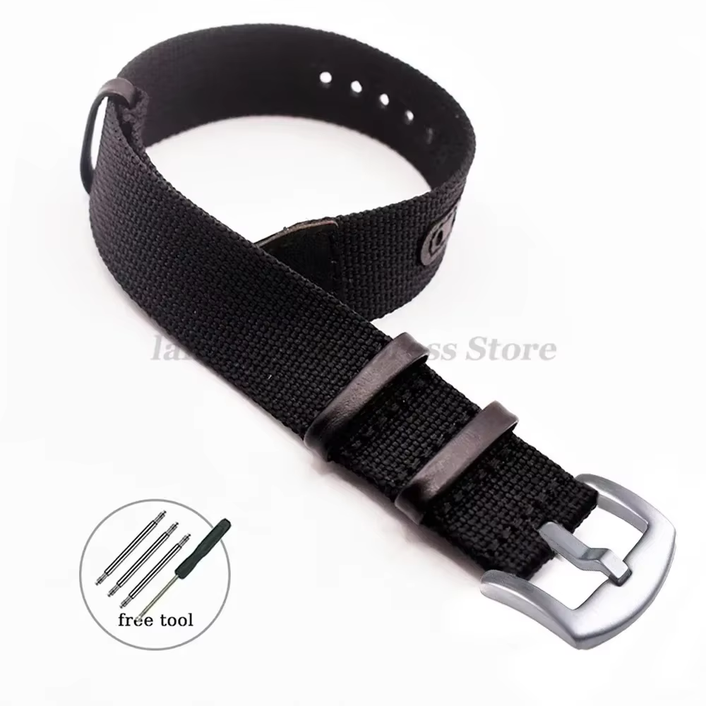 Bracelet de montre 20mm 22mm pour Seiko pour Rolex toile Nylon Patch Bracelet en cuir Bracelet de mo
