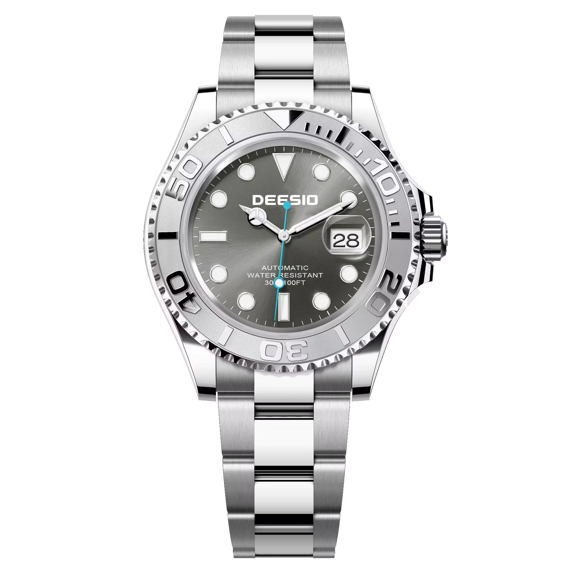 Deesio montre mécanique automatique pour hommes robe d'affaires aiguilles lumineuses étanche 30M cad