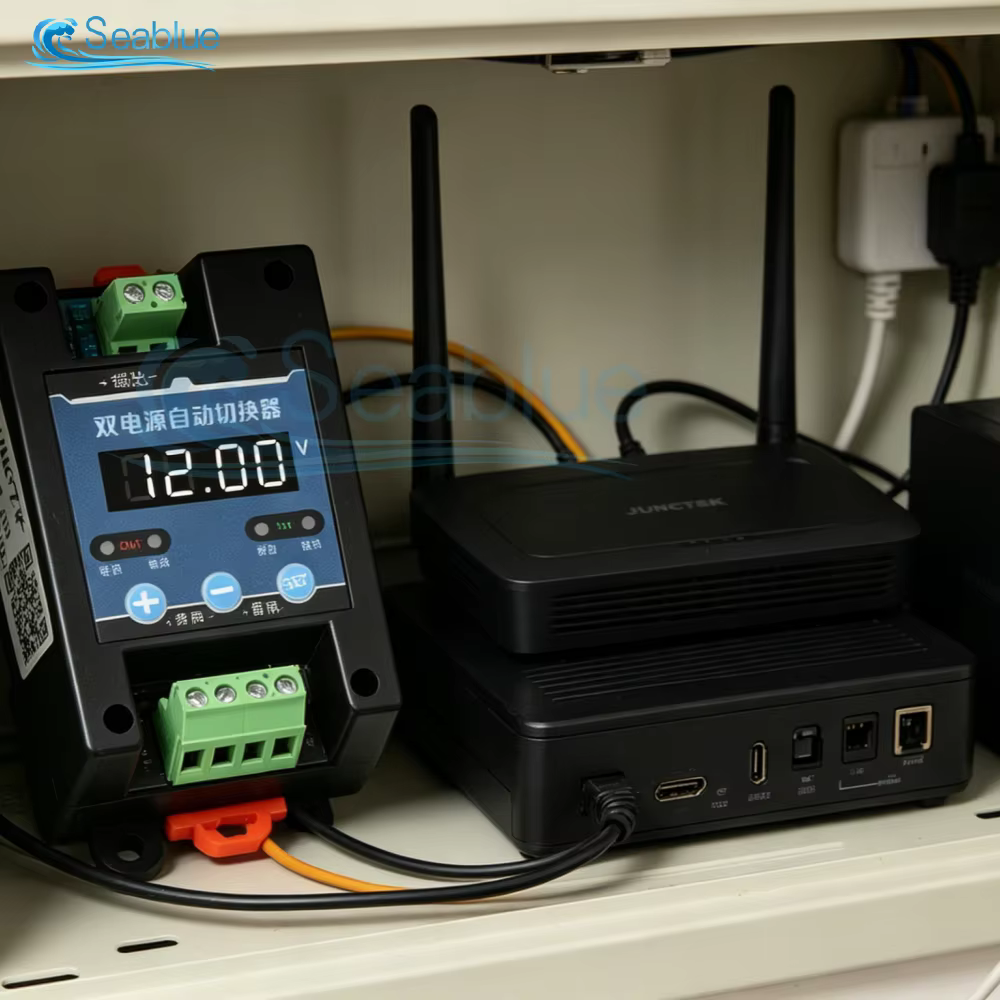 Commutateur de transfert automatique double alimentation DC 5-40V 10A UPS avec affichage numérique L